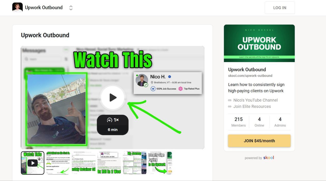 Upwork Outbound Course by Nico Hessel